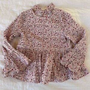 Epk Designed in France Toddler Girls Floral Blouse Size 4